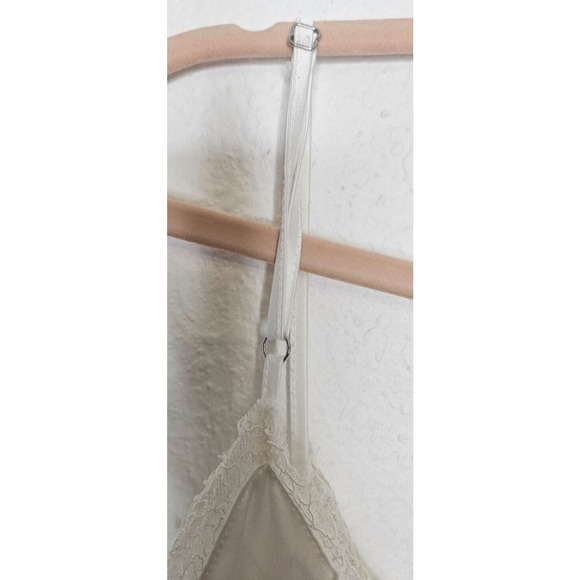 Zara Tank Top Small White Satin Lace Trim Tie Up Camisole Babydoll Celestial Y2K - Picture 7 of 10